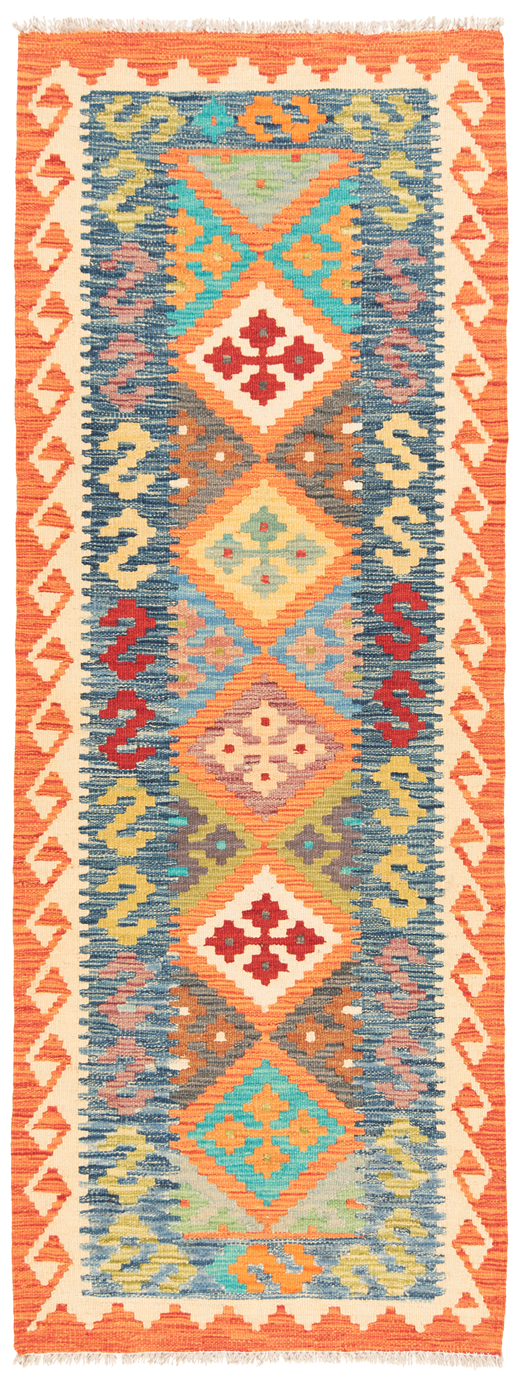 Kilim afghan Multicolor 193 x 72 cm