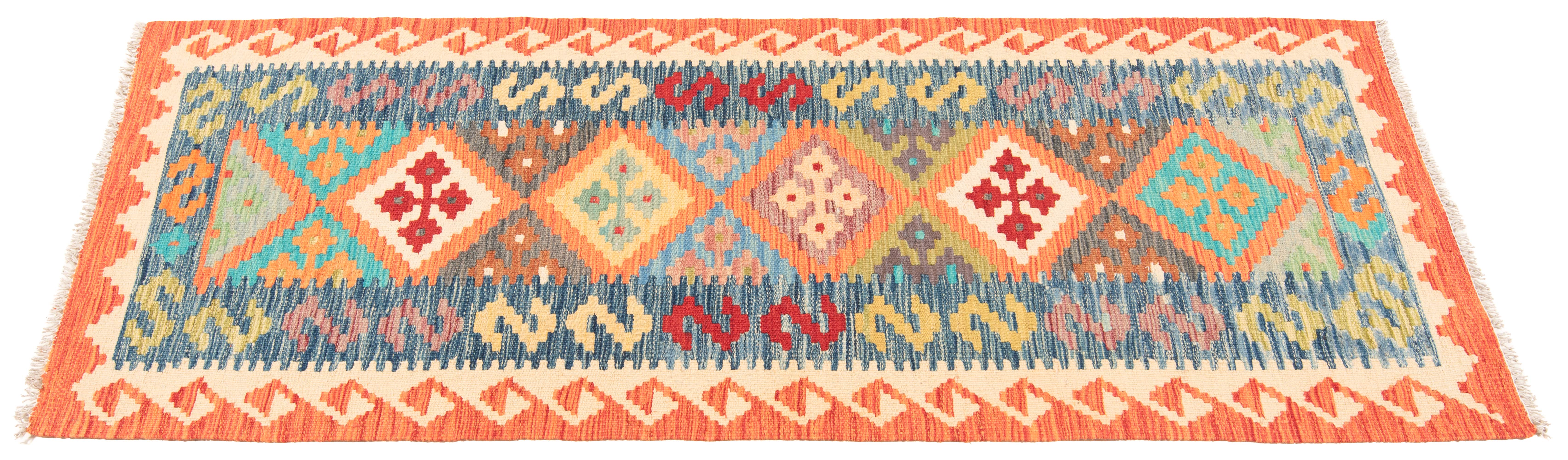 Kilim afghan Multicolor 193 x 72 cm