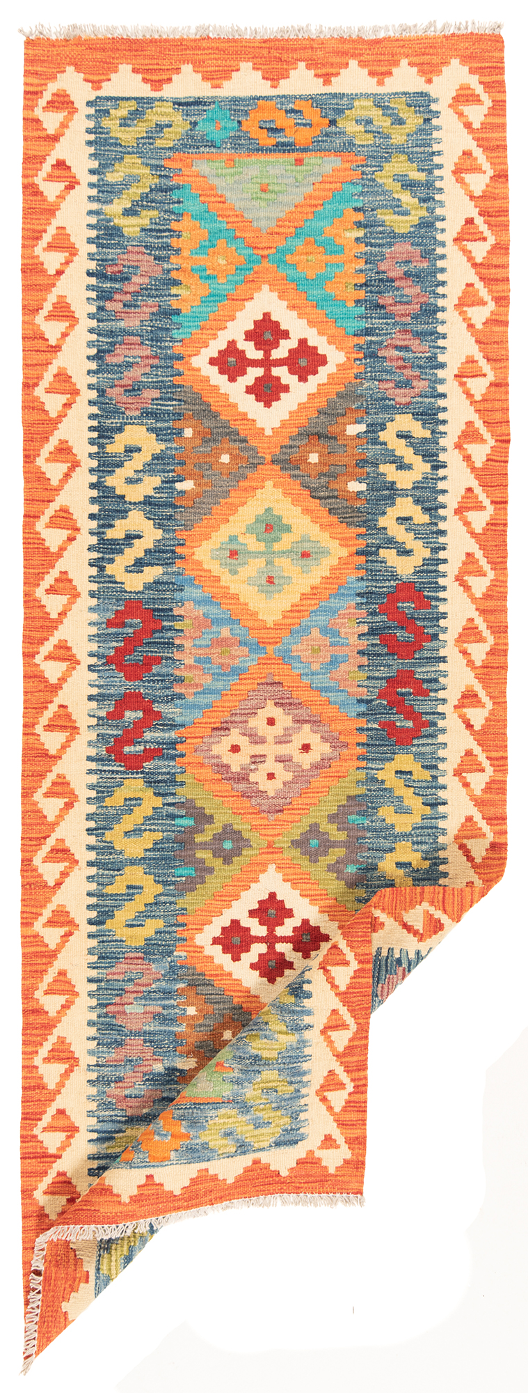 Kilim afghan Multicolor 193 x 72 cm