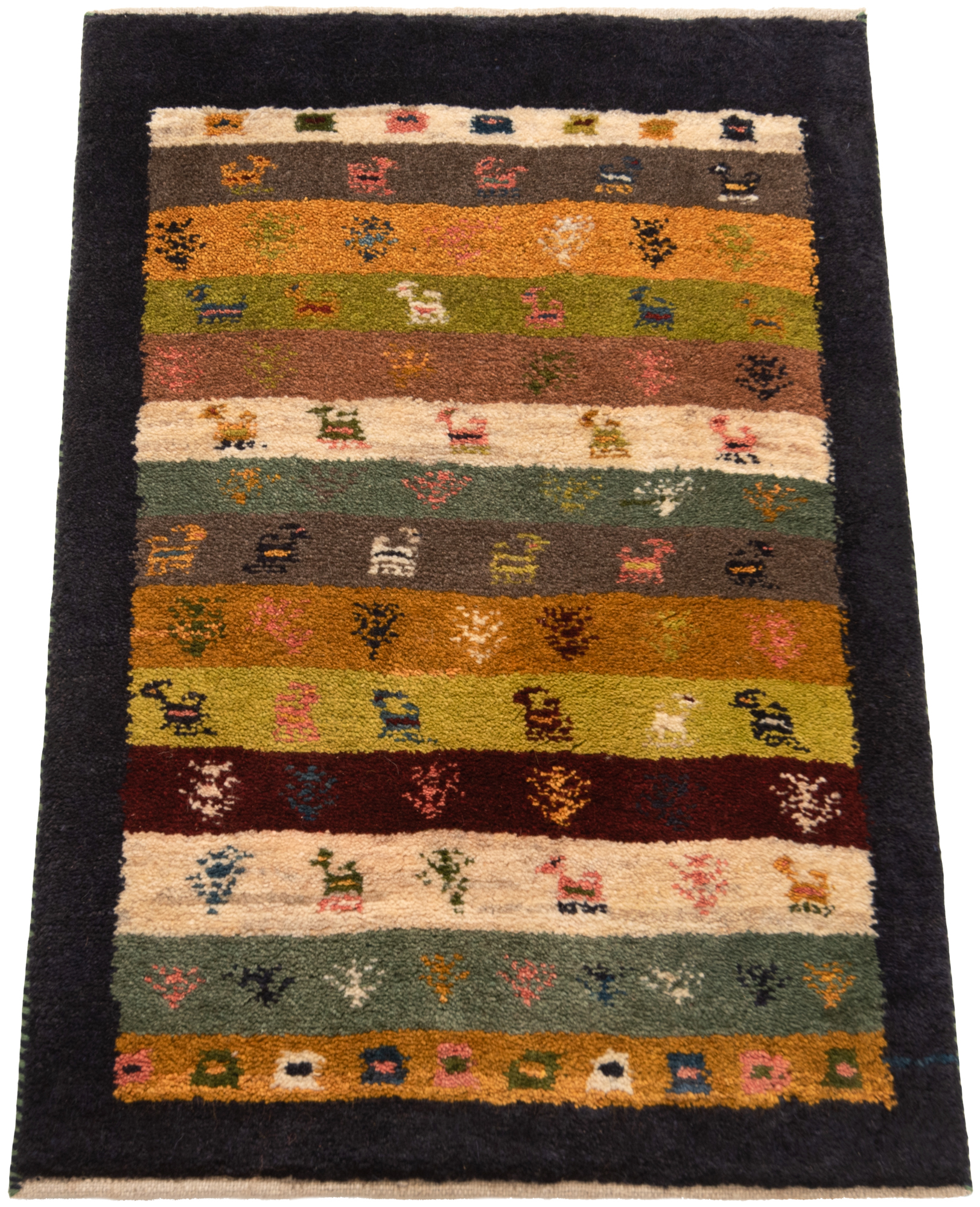 omhyggelig Forblive Eastern Gabbeh persisk tæppe Flerfarvet 89 x 60 cm