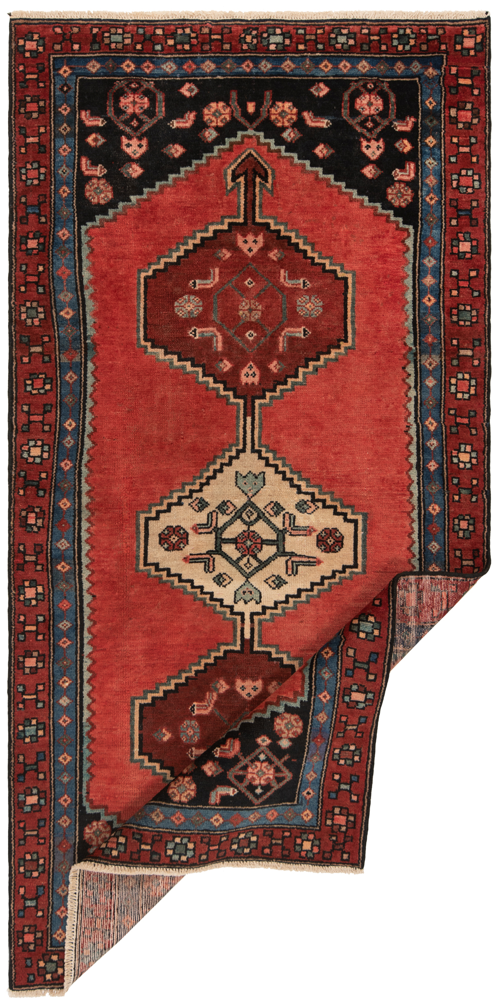 Tappeto Persiano Hamedan Rosa 183 x 94 cm