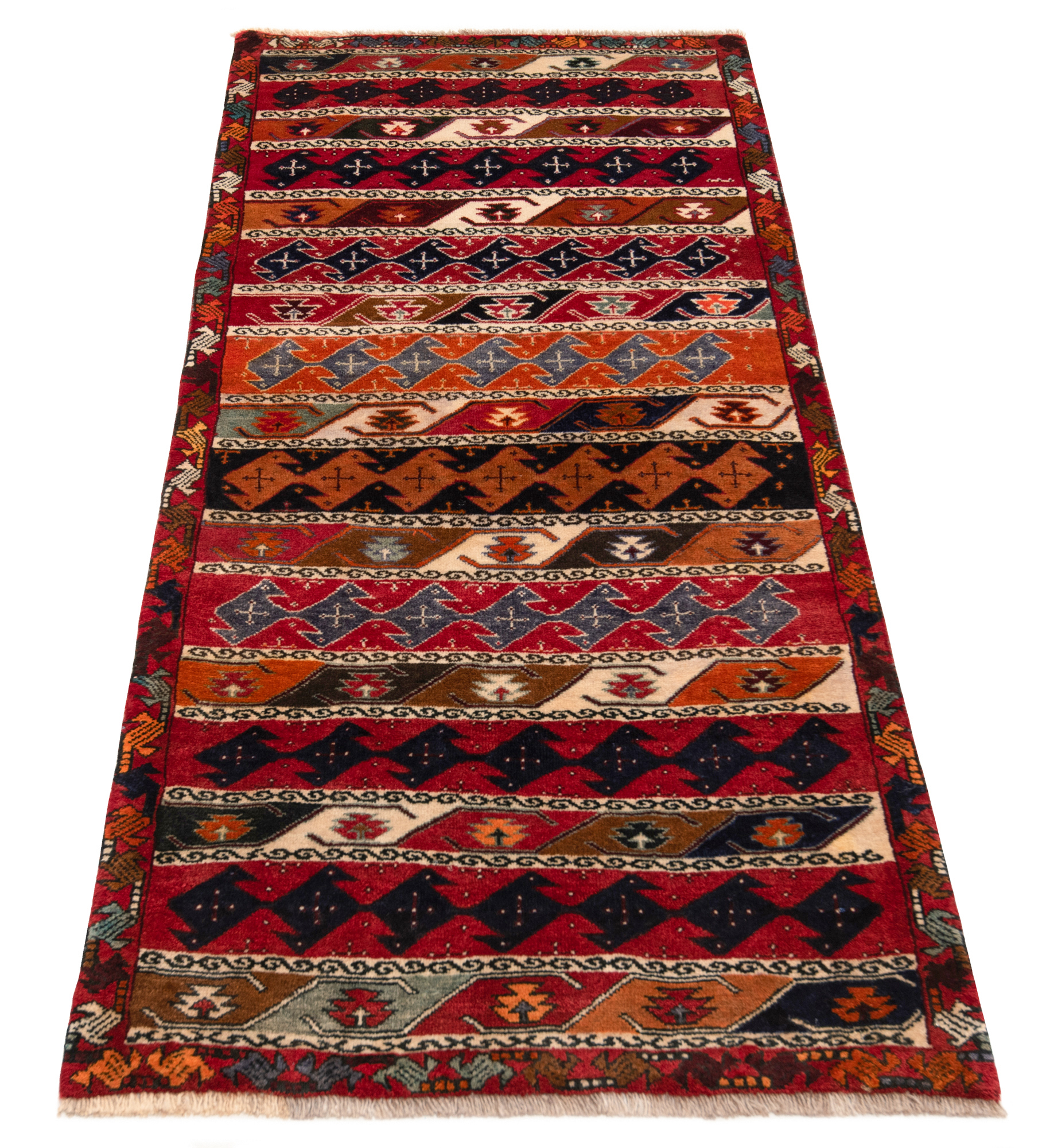 ラグ IDEE - shiraz qashqai rug Steelman Rugs — Vintage Shiraz Qashqai Rug 7'3
