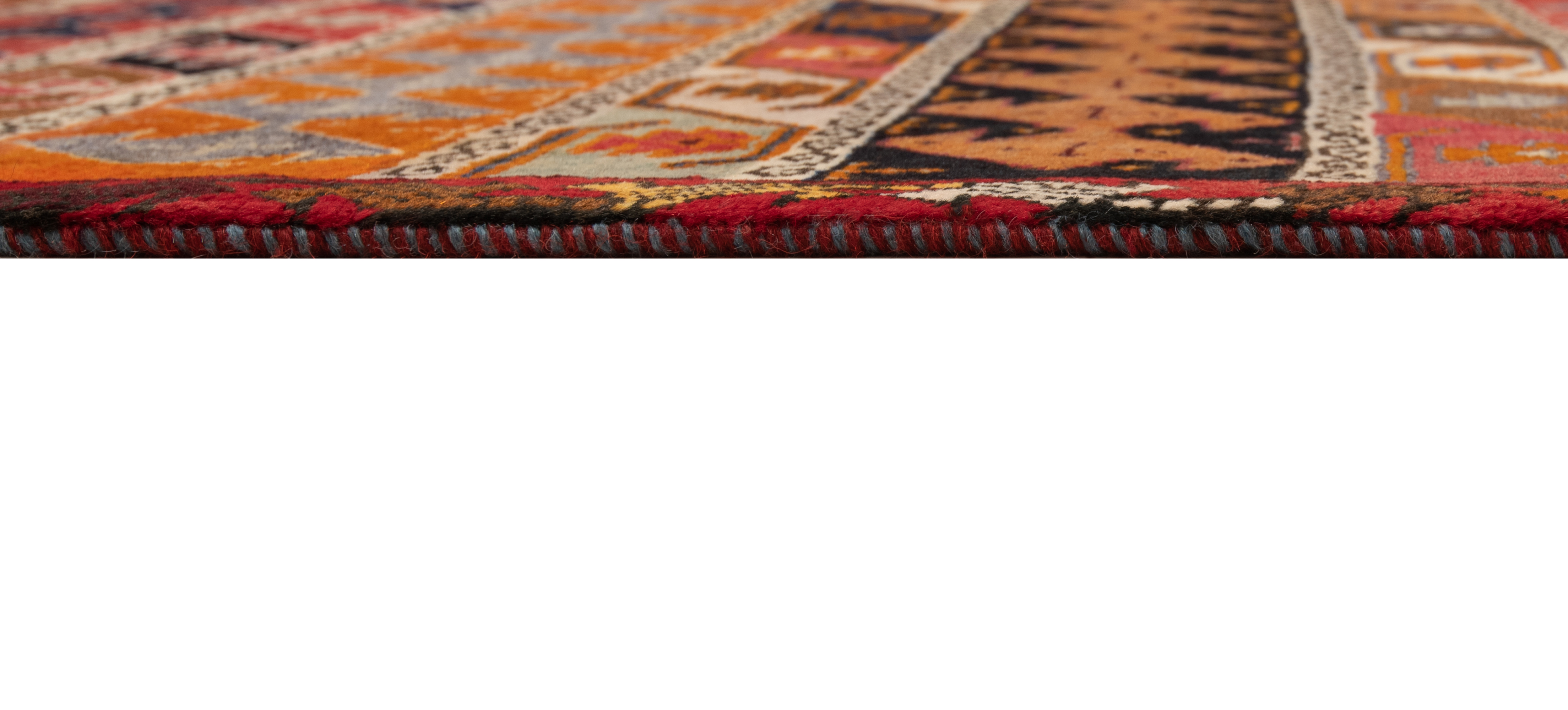 Shiraz Qashqai Persian Rug Red 188 x 78 cm