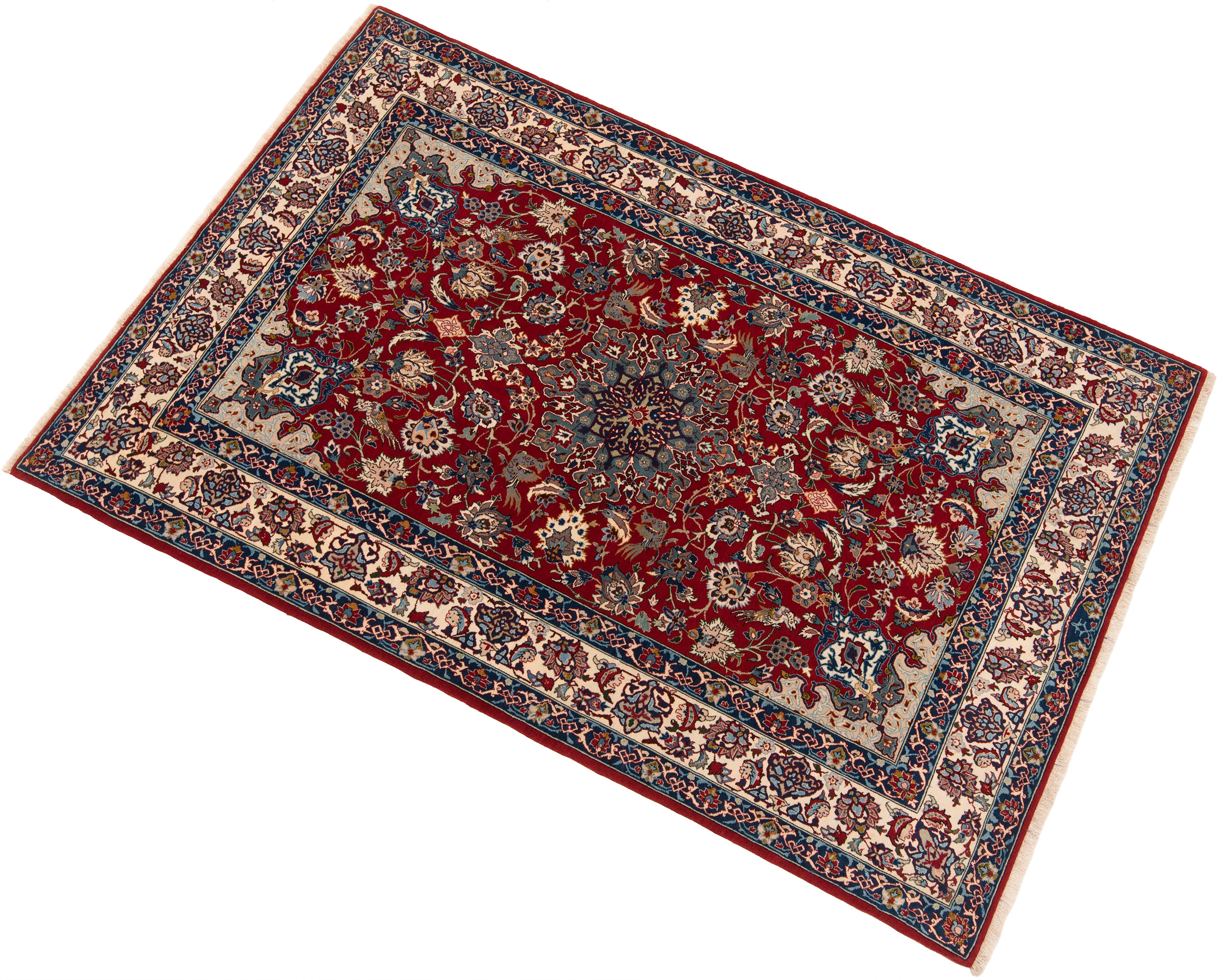 Isfahan Persian Rug Red 157 x 102 cm