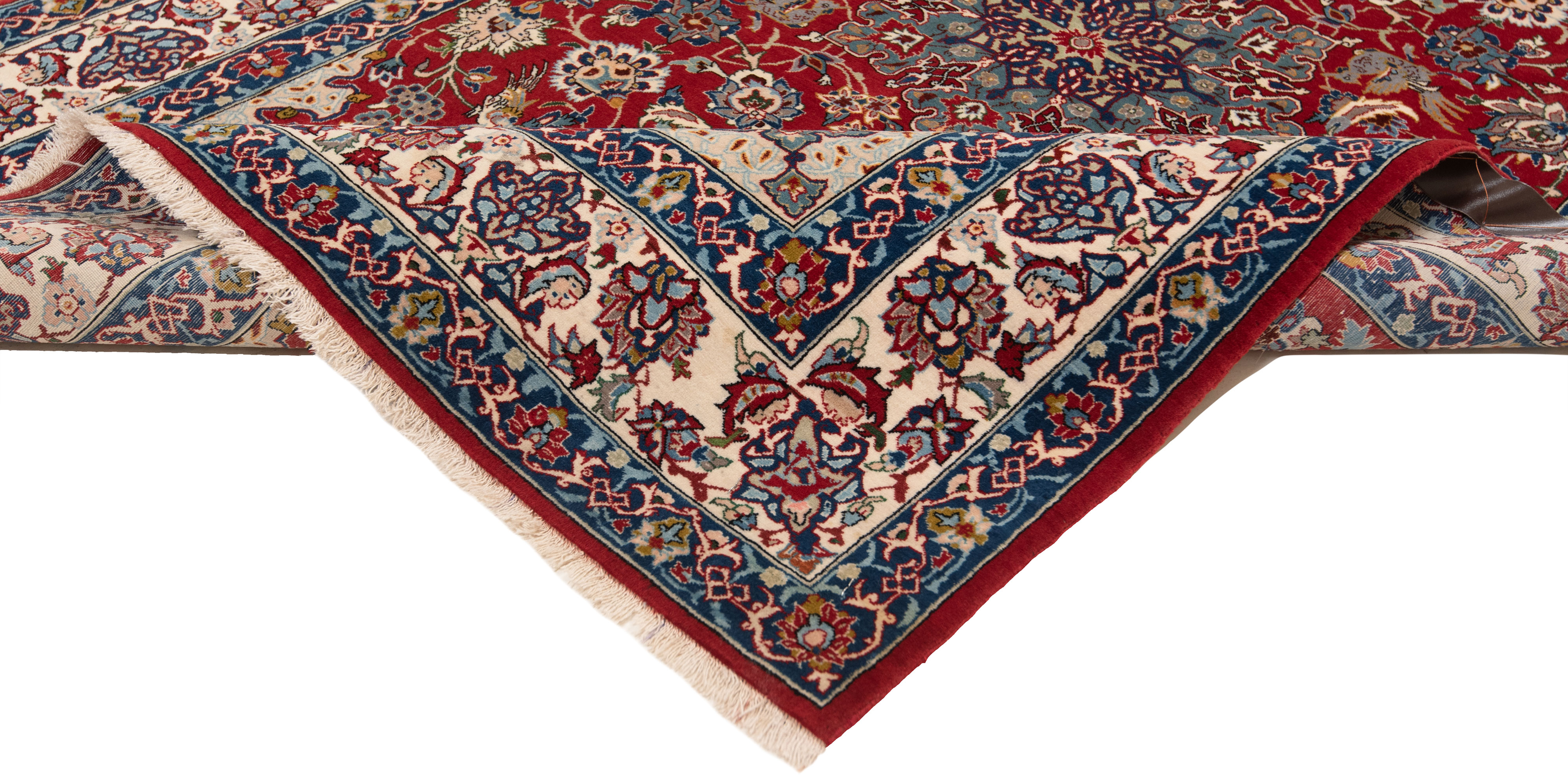 Isfahan Persian Rug Red 157 x 102 cm