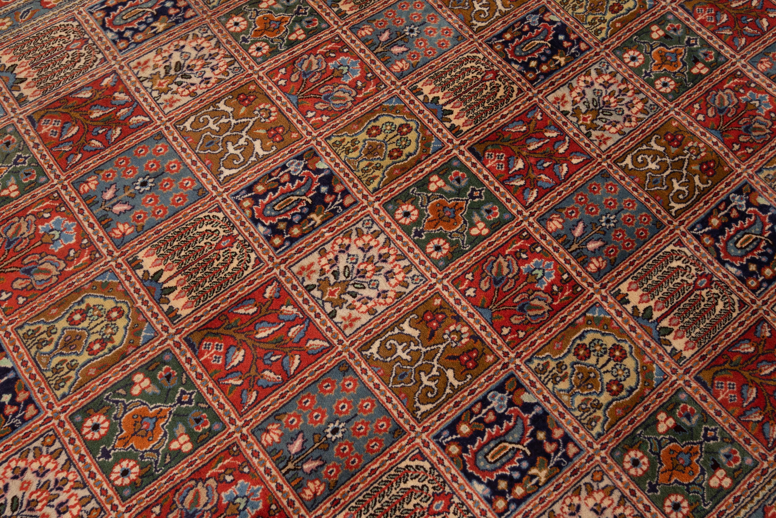 Grand Tapis Persan Moud - Motif Jardin De Paradis - Fait Main - Occasion
