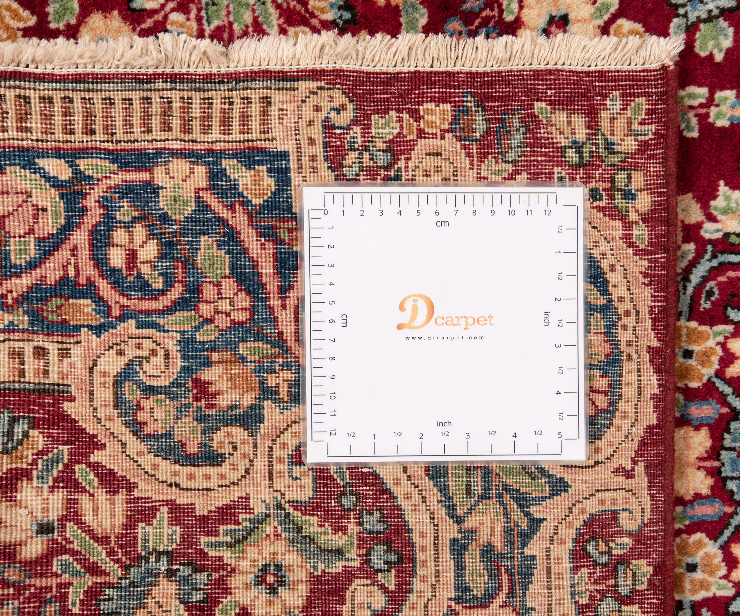 Tapis Persan Kerman Fait Main - 85x60cm - Laine & Coton, Motif Fleuri (occasion)