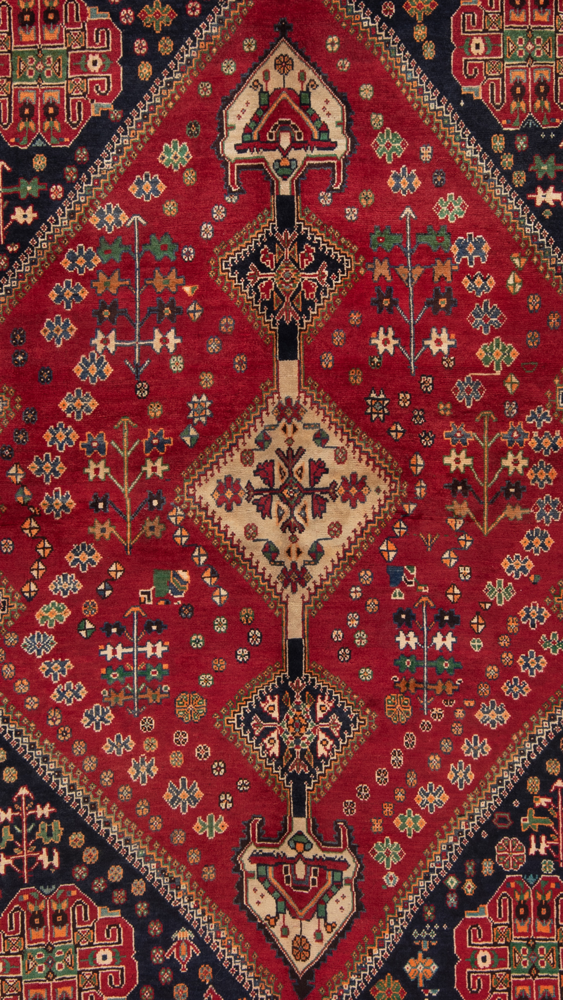 Shiraz Ghashqai Persian Rug Red 237 x 154 cm