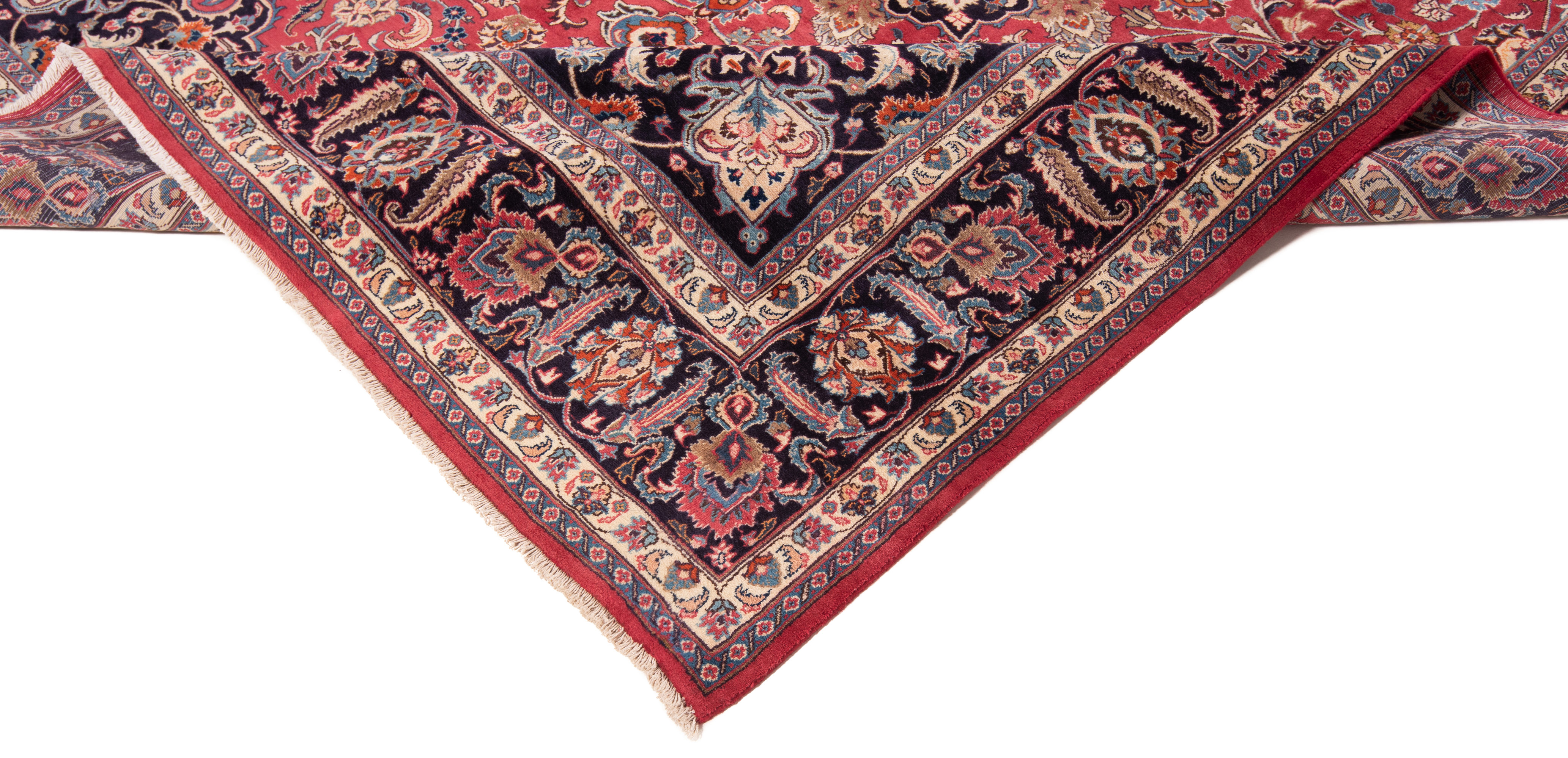 絨毯　mashad carpet Mashhad Persian Rug Red 387 x 290 cm