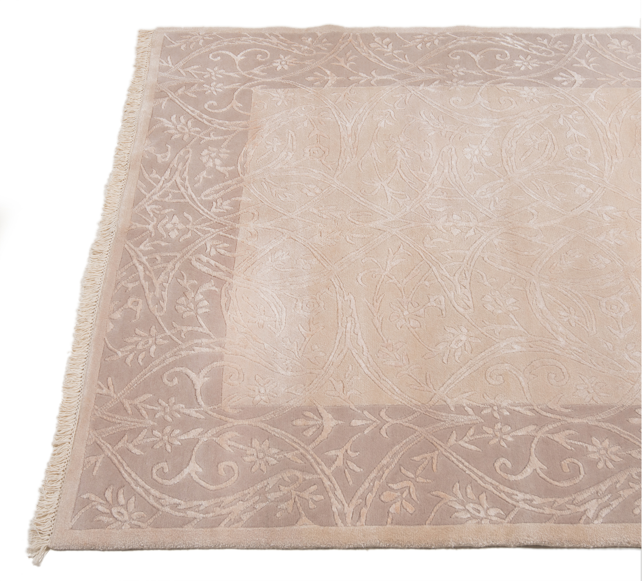 Tappeto Moderno Beige-Crema 185 x 124 cm