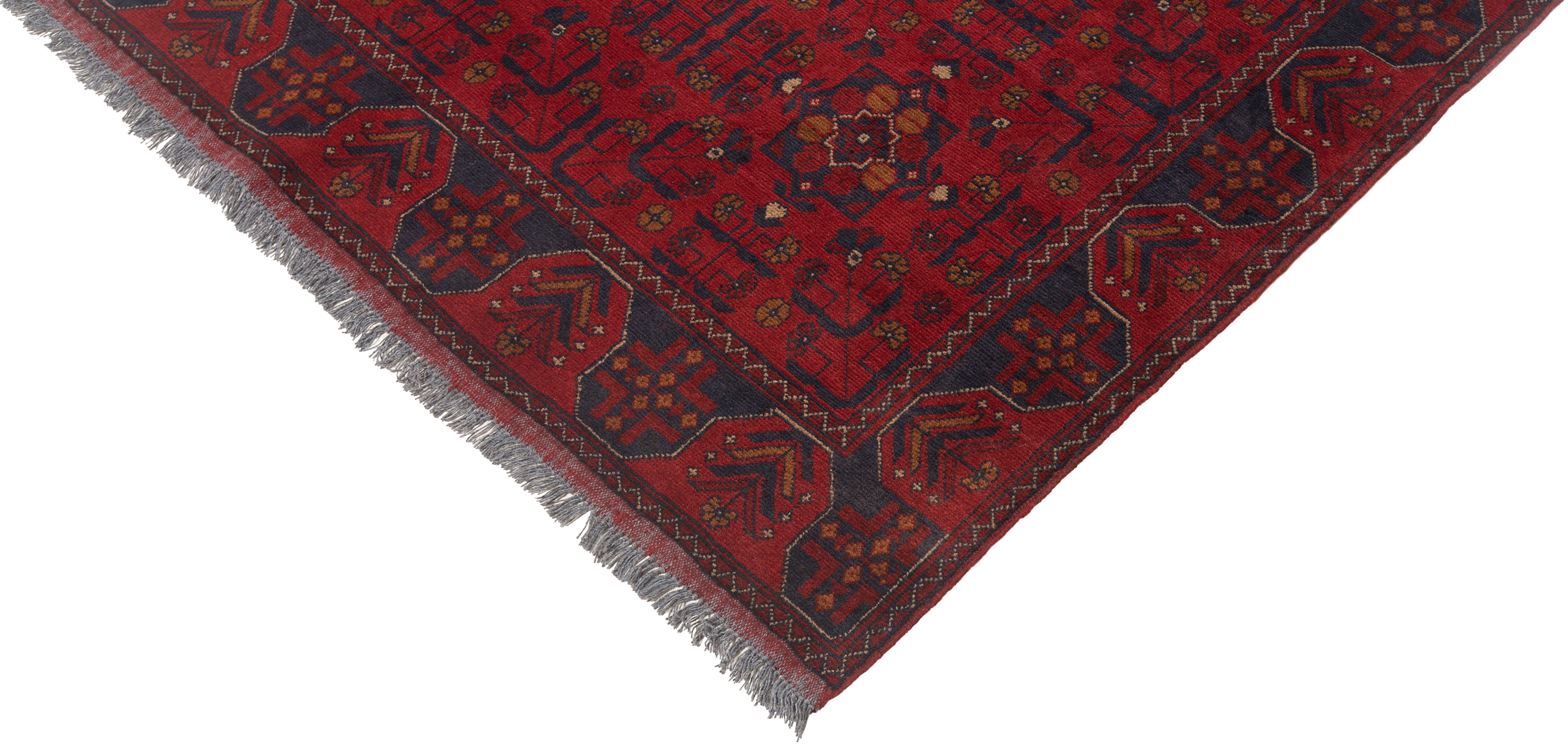 4 x 6 tapis en laine afghane tribal Hatchli turkmène Khal Mohmadi noué