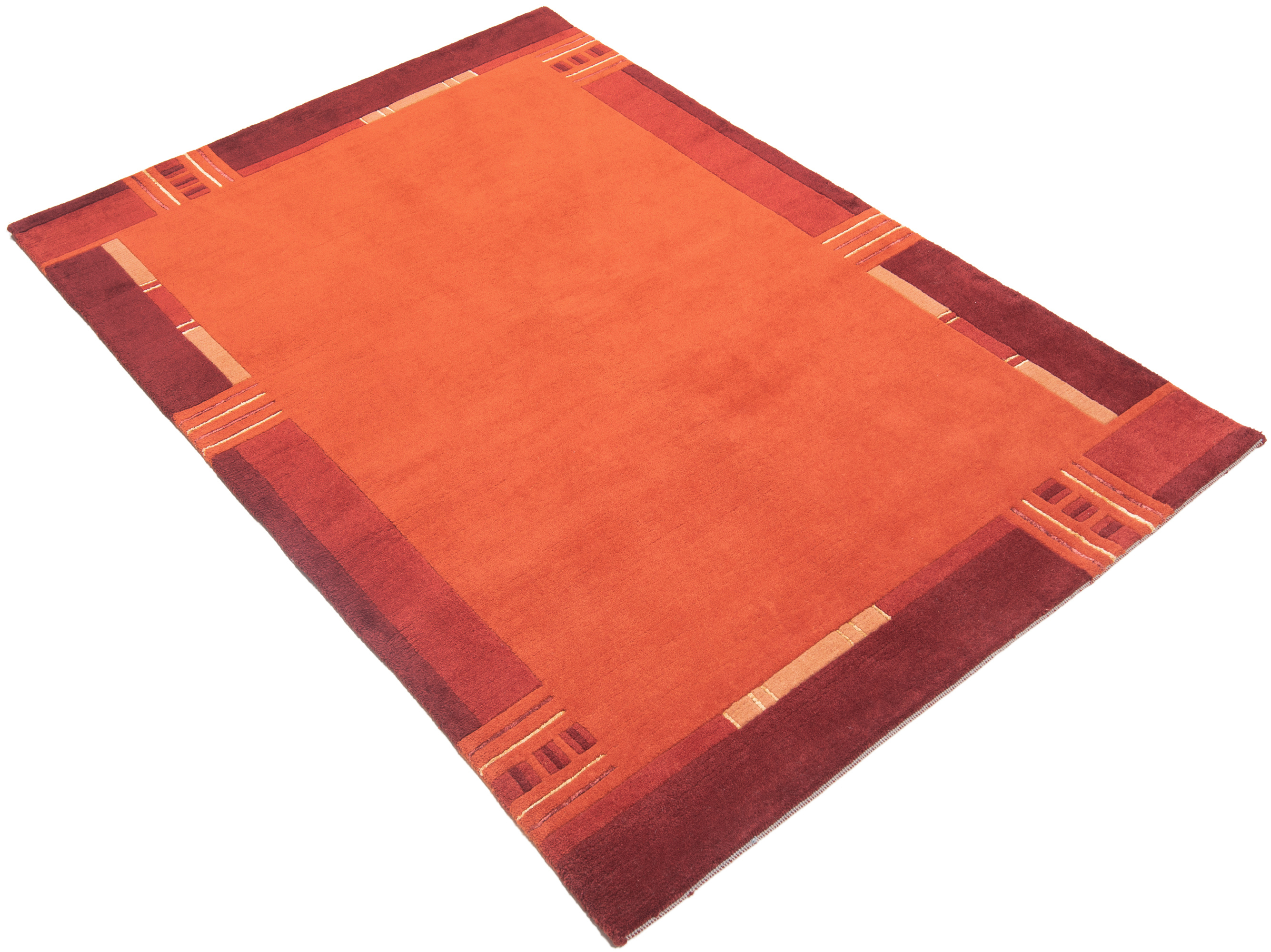Nepalteppich Orange 202 x 143 cm