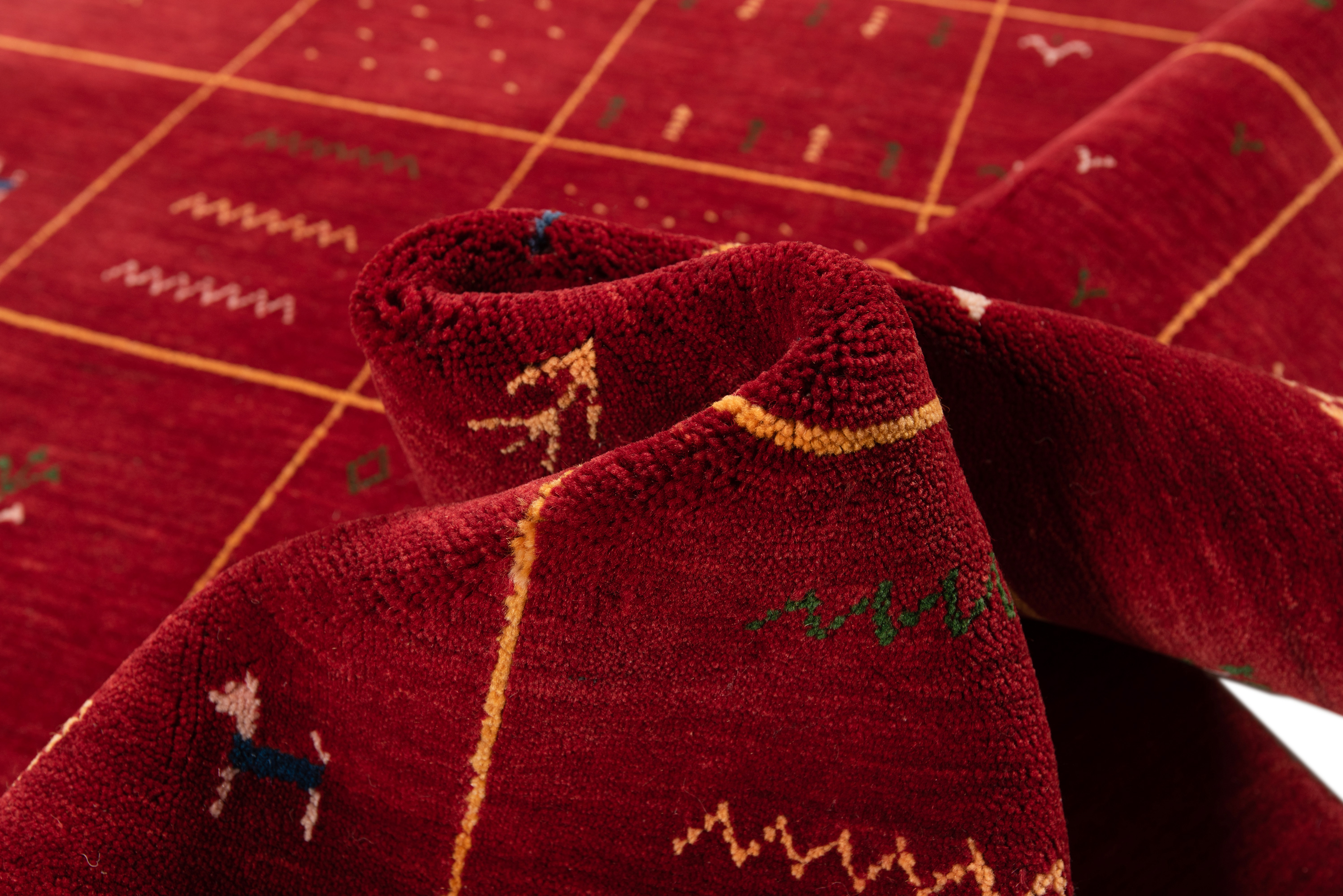 Handloom Rug Red 197 x 145 cm
