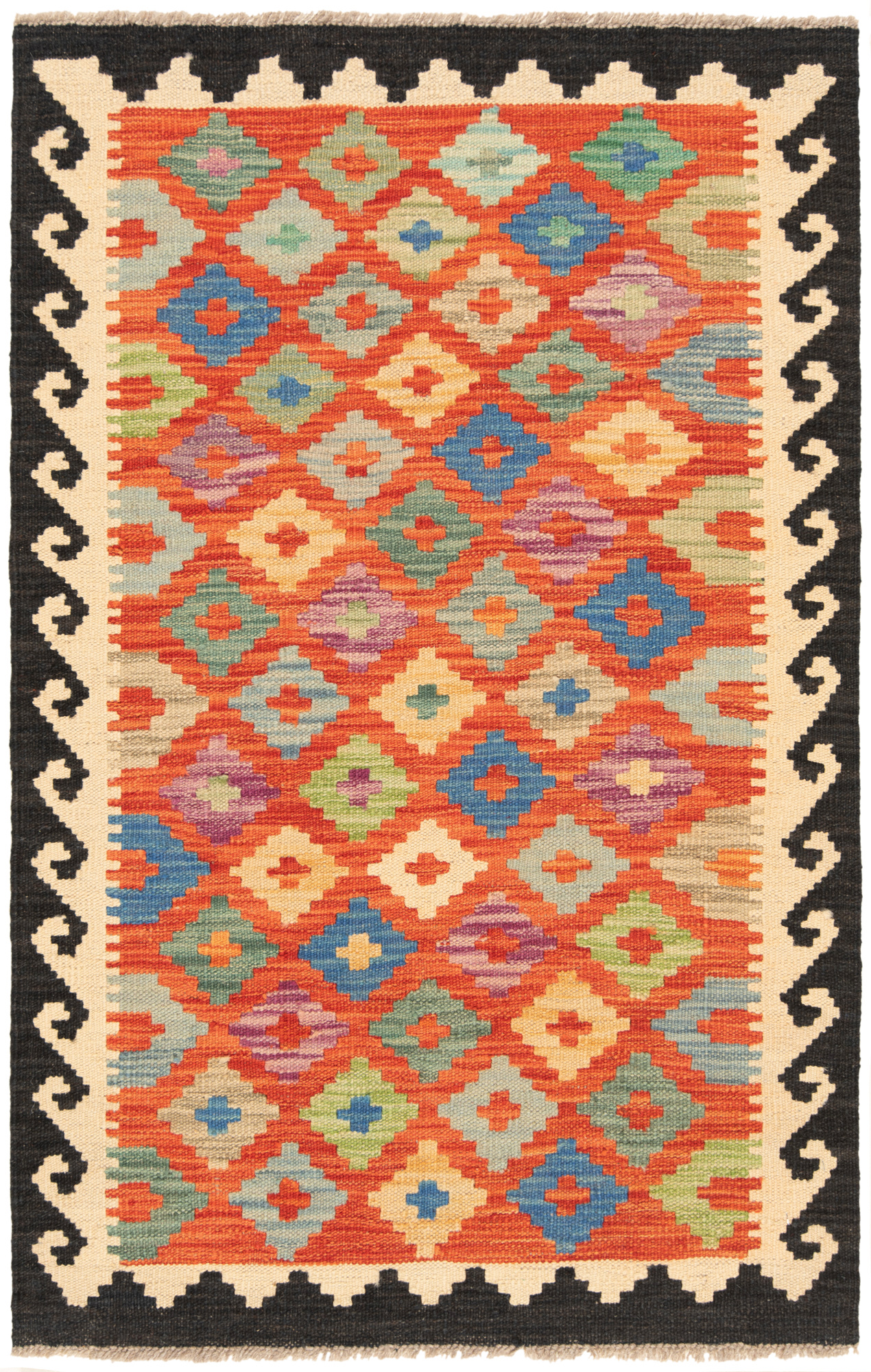 Tappeto KILIM ARANCIONE 100% cotone - Floorita SRL