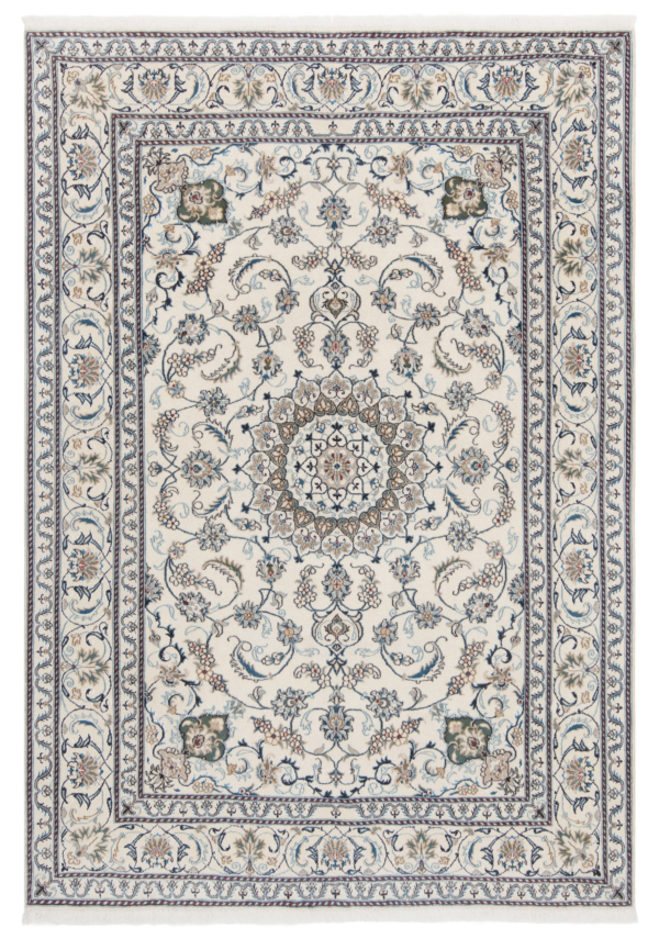 Nain Persian Rug White 278 x 198 cm