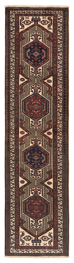 Tabriz Persian Rug Brown 324 x 79 cm
