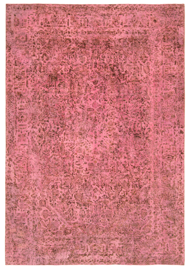 Vintage Relief Rug Pink 290 x 197 cm