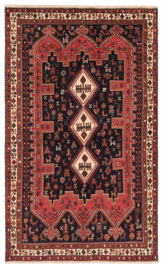 Sirjan Persian Rug Black 249 x 150 cm