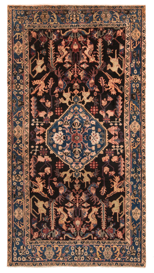 Nahavand Persian Rug Black 298 x 158 cm