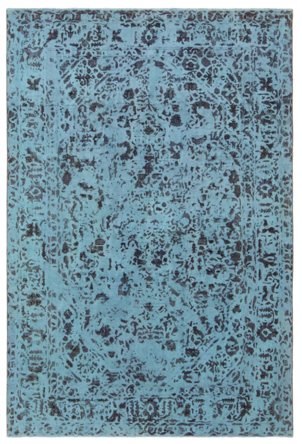 Vintage Relief Rug Blue 285 x 194 cm