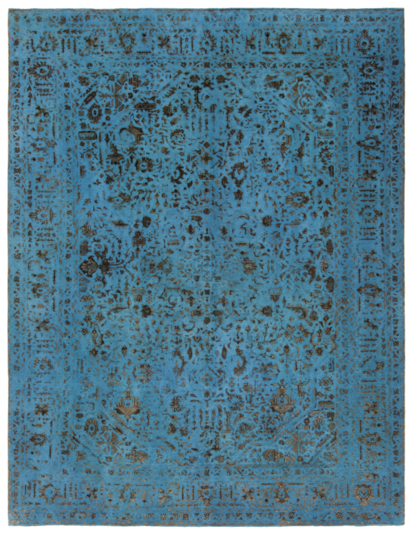 Vintage Relief Rug Blue 332 x 254 cm