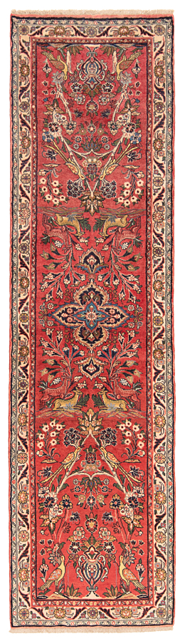Hamedan Persian Rug Orange 291 x 79 cm