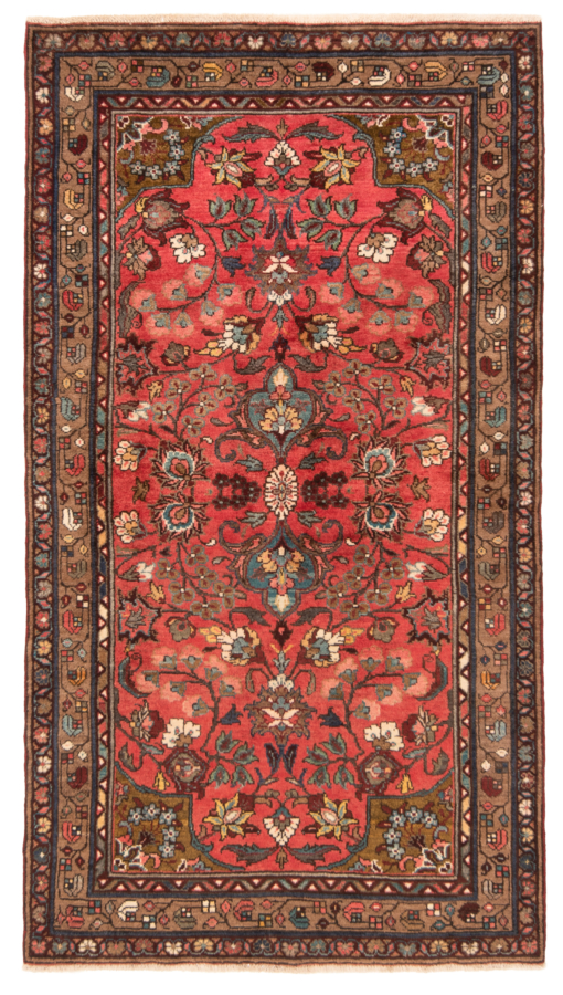 Hamedan Persian Rug Orange 203 x 112 cm