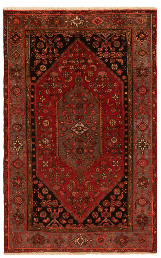 Hamedan Persian Rug Red 215 x 137 cm