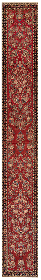 Hamedan Persian Rug Red 641 x 85 cm