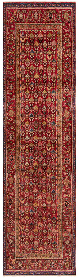 Mallayer Persian Rug Red 402 x 113 cm
