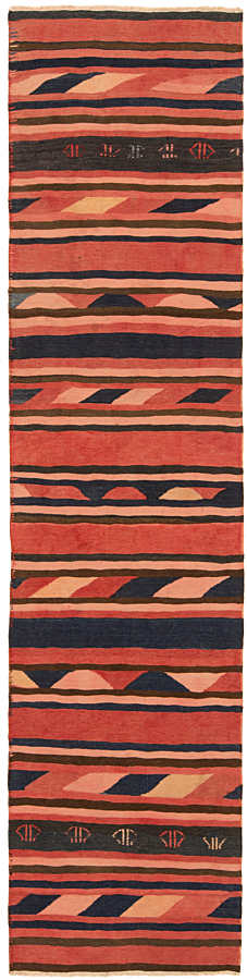 Persian kilim Orange 349 x 82 cm