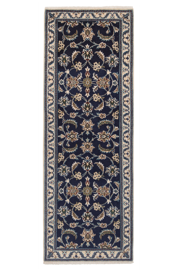 Nain Persian Rug Blue 200 x 71 cm