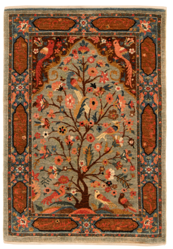Varamin Persian Rug Gray 86 x 60 cm