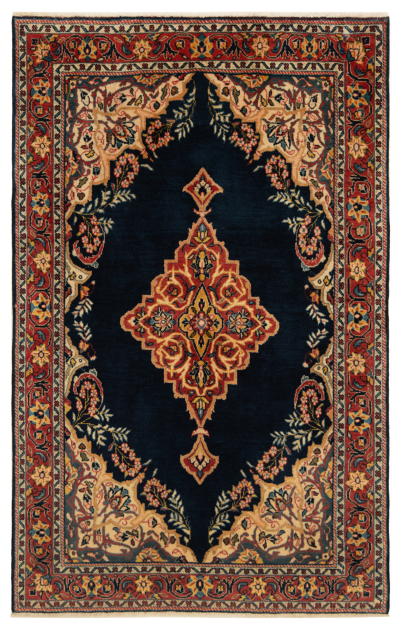 Kashan Persian Rug Blue 161 x 102 cm