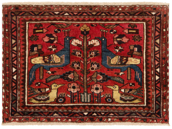 Hosseinabad Persian Rug Red 60 x 87 cm