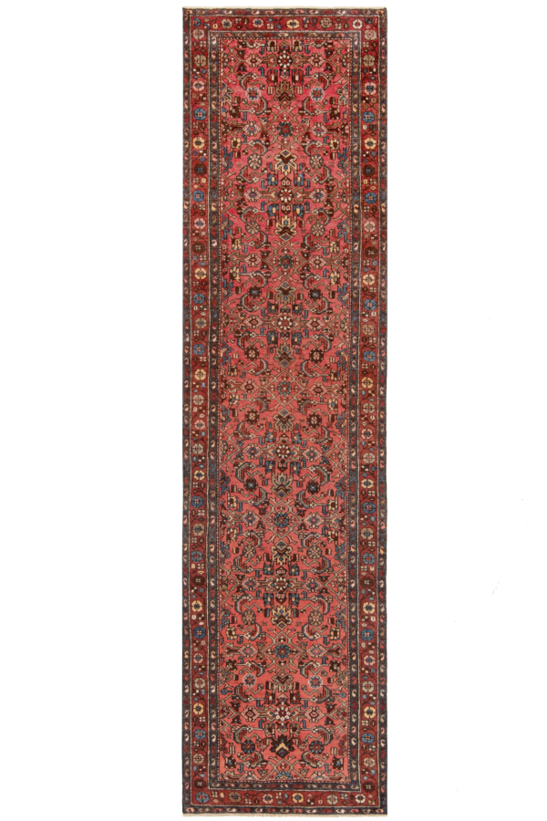 Hamedan Persian Rug Orange 396 x 103 cm