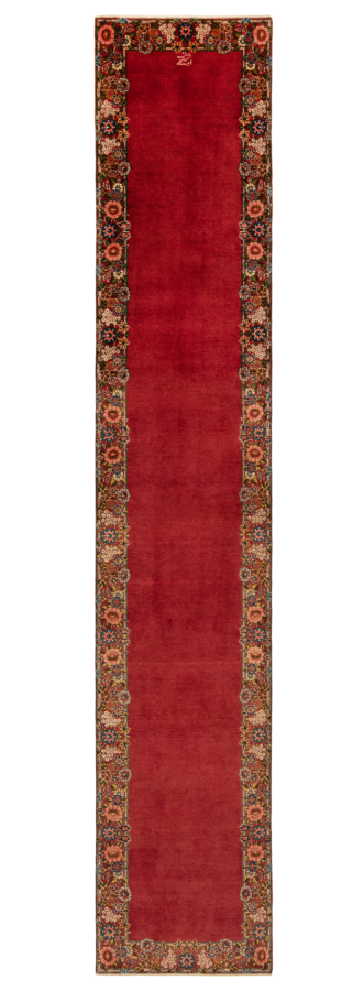 Kashan sharbatoghli Persian Rug Red 441 x 82 cm