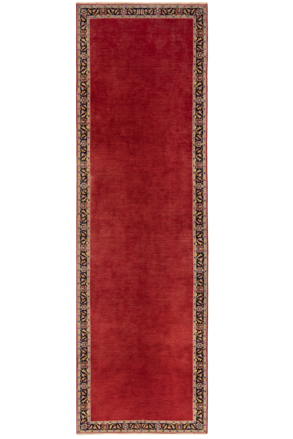 Kashan Persian Rug Red 297 x 93 cm