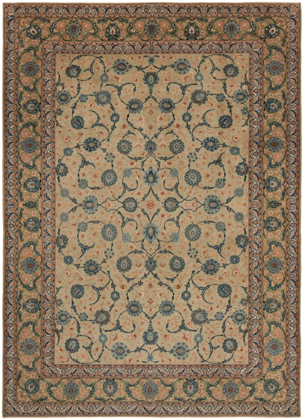 Kashan Sokoot Persian Rug Gray 426 x 301 cm