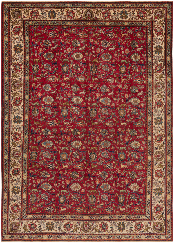 Tabriz Persian Rug Red 338 x 238 cm