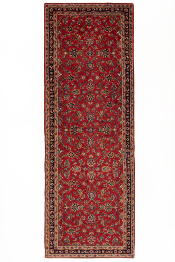 Kashan Persian Rug Red 295 x 101 cm