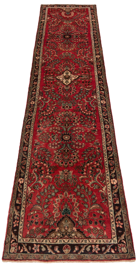 Tappeto persiano Hamedan Rosso 419 x 86 cm
