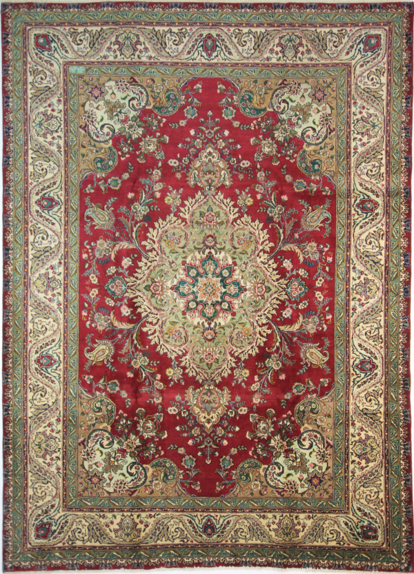 Tabriz Persian Rug Red 336 x 245 cm