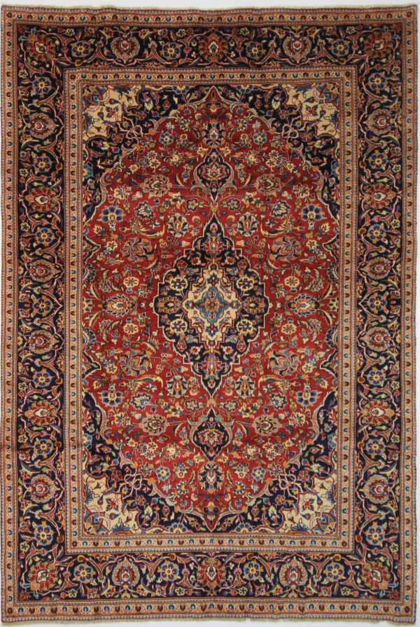 Kashan Persian Rug Red 299 x 205 cm