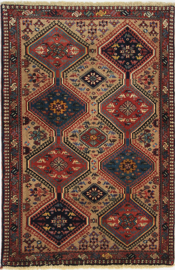 Yalameh Persian Rug Beige-Cream 131 x 86 cm