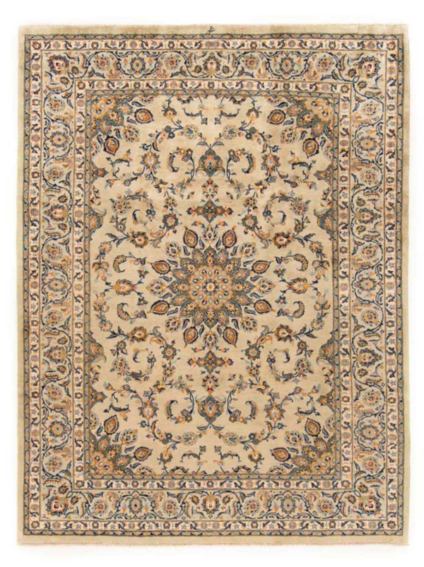 Kashan Persian Rug Beige-Cream 338 x 258 cm