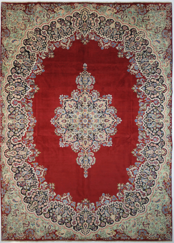 Kerman Persian Rug Red 438 x 308 cm