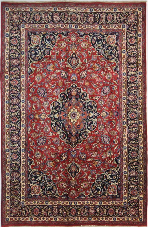 Kashan Persian Rug Red 314 x 205 cm