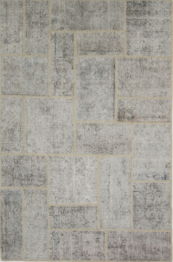 Patchwork Rug Gray 160 x 105 cm
