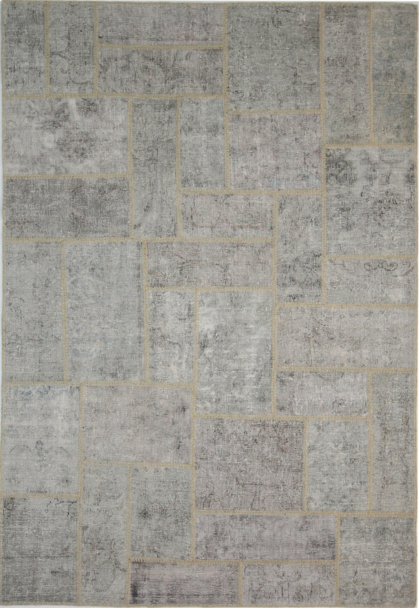 Patchwork Rug Gray 190 x 130 cm